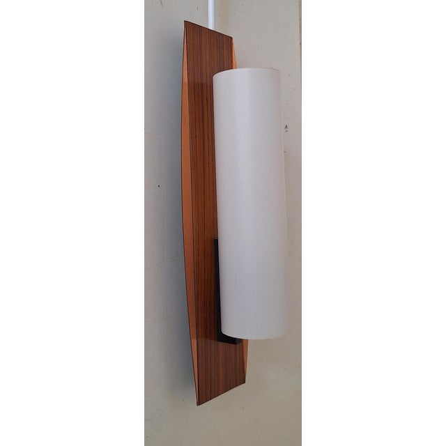 Vintage Wall Lamp with Copper Frame and Teak, 1970s, in Very Good conditions. Designed 1970 to 1979 European Plug (up to...
