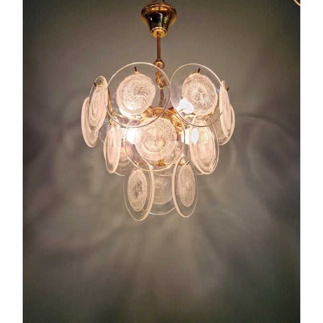 Murano Glass Disc Chandelier, Italy, 1970 For Sale - Image 16 of 17