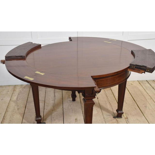 Mahogany Circular Extending Dining Table, 1890s-1910s For Sale - Image 9 of 17