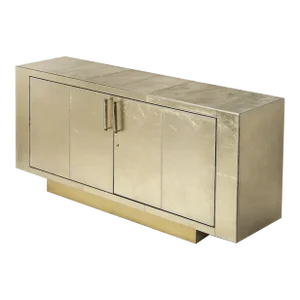 Francois Leather 70.5" Buffet Sideboard, Gold