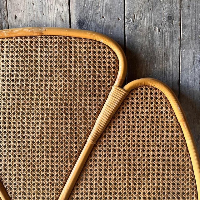 Cane Petal Single Bead Headboard For Sale - Image 4 of 8