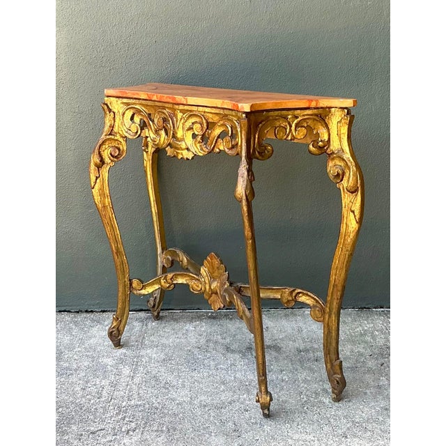 Vintage Italian Rococo Style Console Table For Sale - Image 18 of 18
