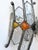 Longobard Pair of Hammered Glass Wrought Iron Sconces by Longobard, Italy, 1970s For Sale - Image 4 of 12