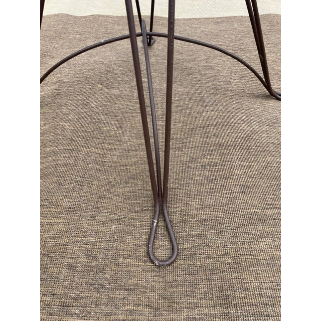 Brown 1970s Salterini Tempestini Inspired Vintage Radar Atomic Patio Table For Sale - Image 8 of 10