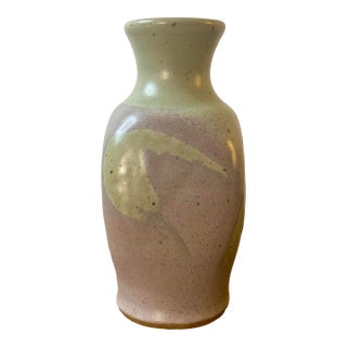 Vintage Mid-Century Modern Studio Pottery Vase, Signed For Sale
