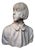 Antique Early 20th Century Bust of a Young Girl in White Carrara Marble For Sale