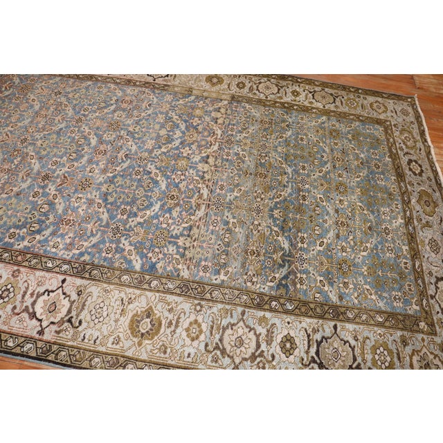 Early 20th Century Early 20th Century Blue Persian Malayer Corridor Rug - 6'4" x 16'9" For Sale - Image 5 of 12