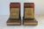 Vintage Carved Wood Faux Book Bookends For Sale - Image 4 of 10