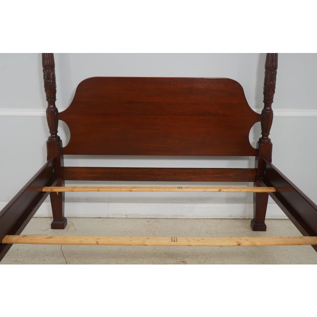 Traditional Lexington Queen Size Cherry Rice Bed For Sale - Image 3 of 12