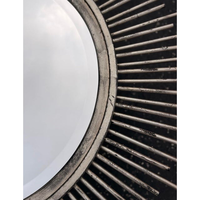 Mid-Century Modern Mid 20th century Extra Large Brutalist Sunburst Mirror For Sale - Image 3 of 11