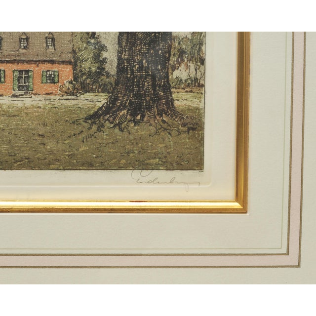Set of 3 Josef Eidenberger Williamsburg Architectural Etchings 1977 For Sale - Image 16 of 18