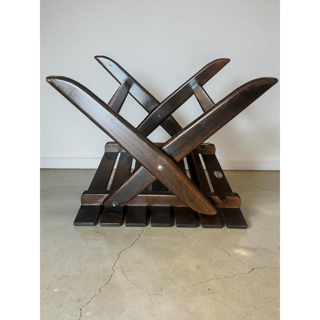 Vintage Mid-Century Garden Furniture Set in Wood by Mesch, 1975, Set of 7 For Sale - Image 11 of 18