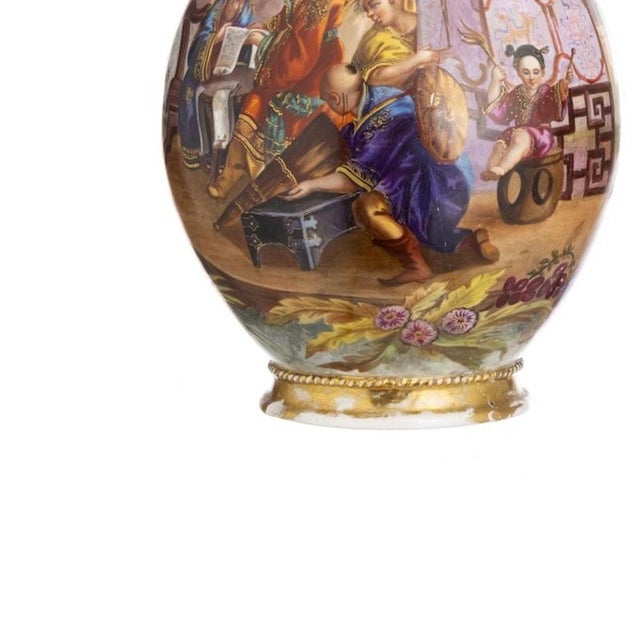 Large 19th Century Porcelain Vases, Set of 2 For Sale - Image 3 of 6