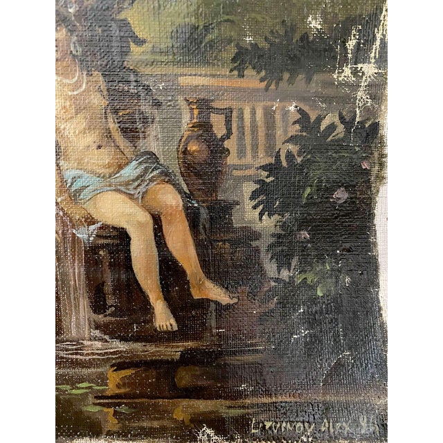 1990s Oil Painting Bathers Alexander Arkadievich Litvinov For Sale - Image 6 of 12