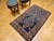 Navy Blue 19th Century Caucasian Kazak Area Rug, Hand-Knotted Wool, Blue & Ivory, 4' x 6' For Sale - Image 8 of 18