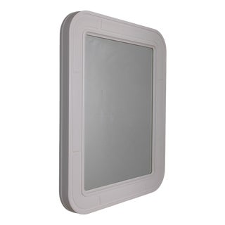 Vintage White Wall Mirror from Carrara Matt, 1970s For Sale