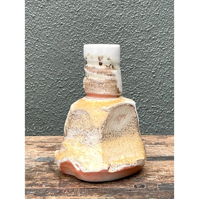 Vintage Abstract Ceramic Vase For Sale - Image 4 of 12