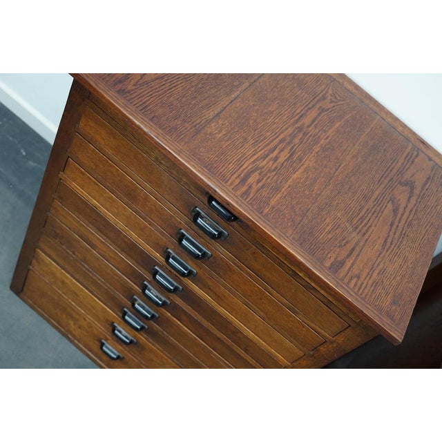 Vintage Dutch Oak Jewelers Drawer Cabinets, 1930s, Set of 2 For Sale - Image 14 of 18