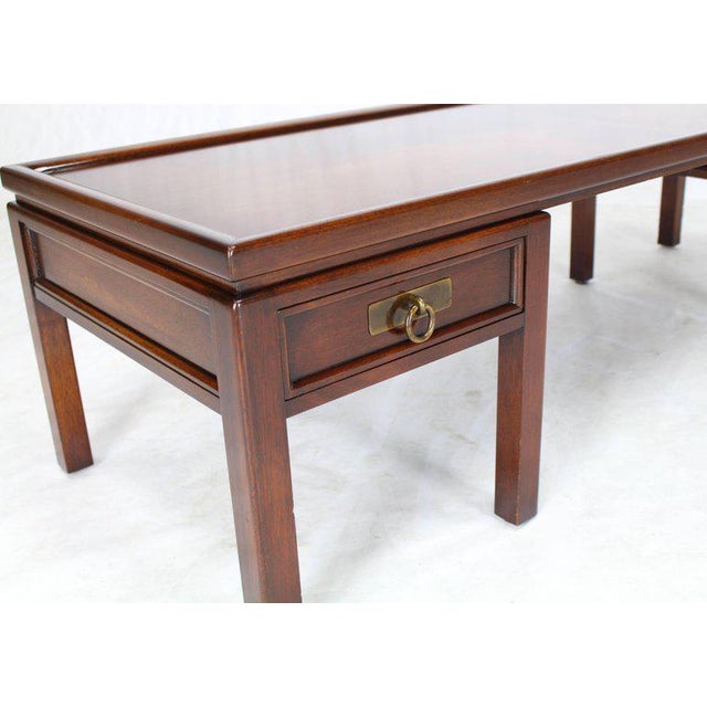Mid-Century Modern Mahogany Double Pedestal Two Drawers ...