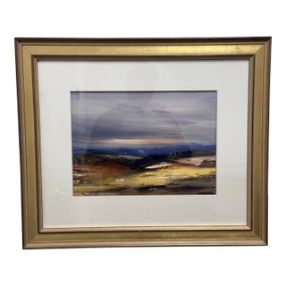 Rafael Requena (1932 - 2003) Custom Framed Watercolor Landscape For Sale