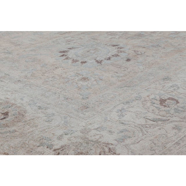 Persian Antique Persian Tabriz Handmade Wool Rug For Sale - Image 3 of 3