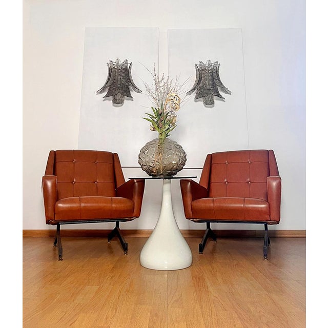 1990s Vintage Smoked Murano Glass 6-Tier Felci Wall Sconce, 1990s, Set of 2 For Sale - Image 5 of 18