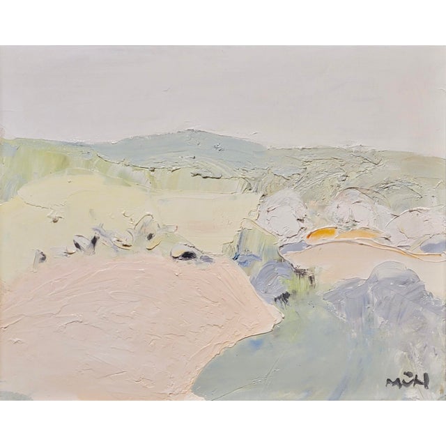 French Roger Muhl -Abstract Countryside Landscape at Spring -Oil Painting For Sale - Image 3 of 9