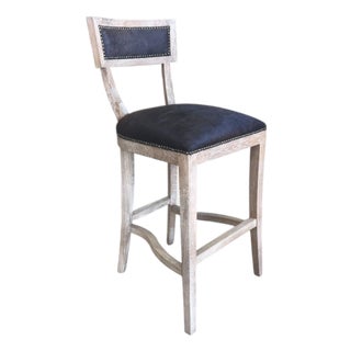 Carvell Counter Stool - Black Cowhide / Oak Frame For Sale