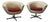 Vintage Cream Swivel Chairs, 1970, Set of 2 For Sale