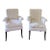 Hollywood Roll Arm Tufted Chairs (Pair) For Sale