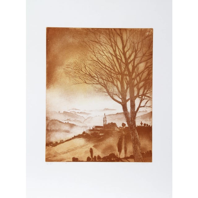 Hank Laventhol, Dawn Tree, Aquatint Etching For Sale