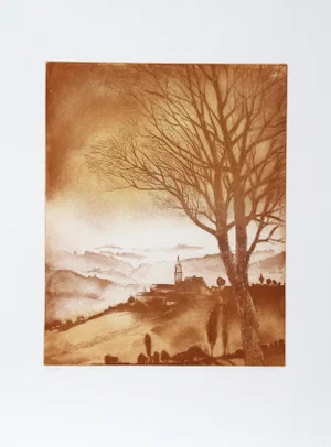 Hank Laventhol, Dawn Tree, Aquatint Etching