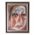 Small 1980s Japanese Oil Painting Expressionist Portrait of a Man For Sale