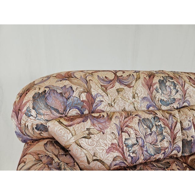 2-Seater Sofa in Floral Fabric, Italy, 1970s For Sale - Image 3 of 15