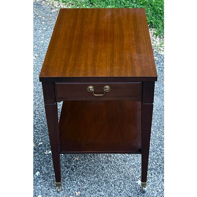 1960s Vintage Mersman Regency Style Mahogany Side Tables - A Pair For Sale - Image 5 of 12