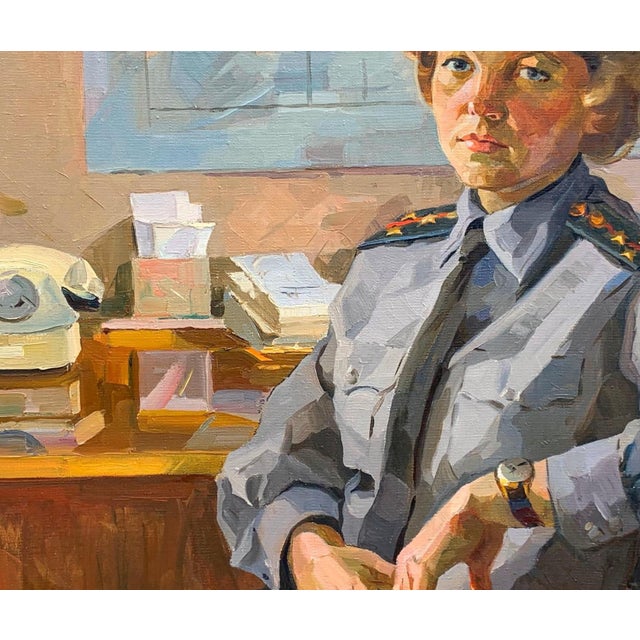 Vintage Oil Portrait Painting, Young Girl For Sale - Image 6 of 6