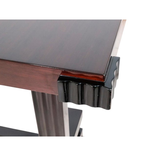 1930s Art Deco Console with Black Elements and High-Gloss Lacquered, 1930s For Sale - Image 5 of 7