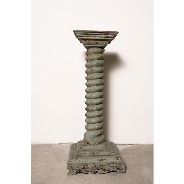 Late 19th Century Antique French Barley Twist Display Pedestal For Sale - Image 5 of 13