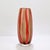 A good Murano glass vase with red and purple stripes. In the style of Flavio Poli with a thick body, bullicine and 'a...