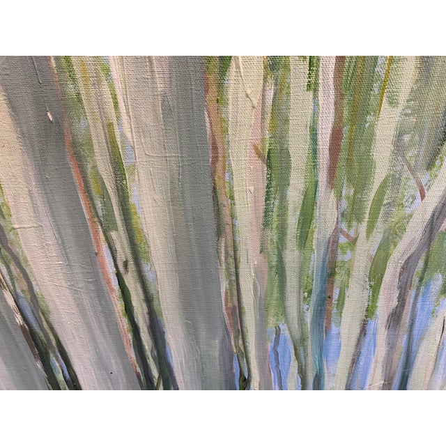 Textile 20th Century Art Painting Aspen Grove For Sale - Image 7 of 8