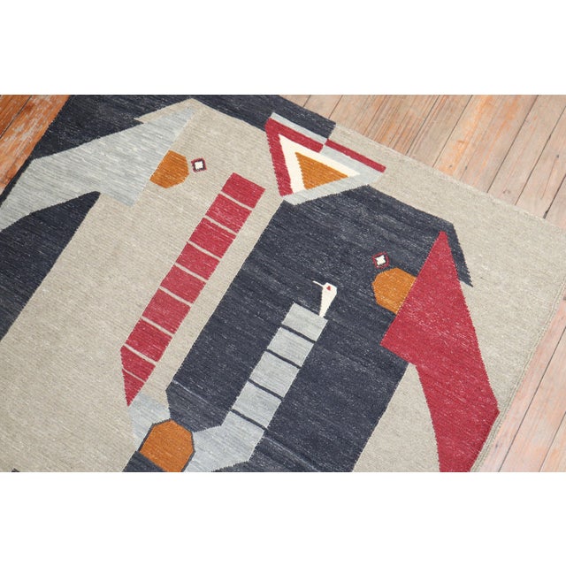 Late 20th Century Elephant Face Persian Kilim - 3'5" x 4'2" For Sale - Image 18 of 18