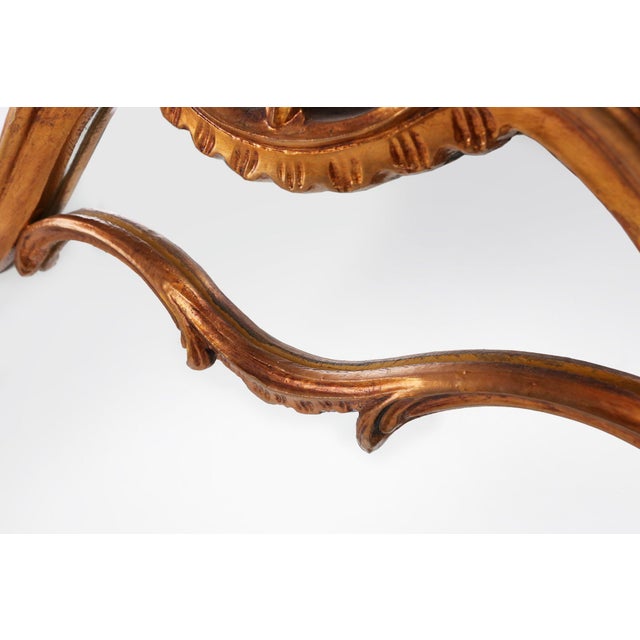 Gold Vintage Louis XV Style Console Mirror, 1970s For Sale - Image 8 of 12