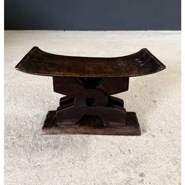 1950s Handcarved Ashanti Tribal Stool, Africa, 1950s For Sale - Image 5 of 17