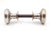 Traditional Pair of Vintage 1.625 In. Nickel Plated Brass Door Knobs For Sale - Image 3 of 5