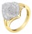 10K Yellow Gold Diamond Cocktail Ring (1/2 Cttw, J-K Color, I2-I3 Clarity) - Size 8 For Sale