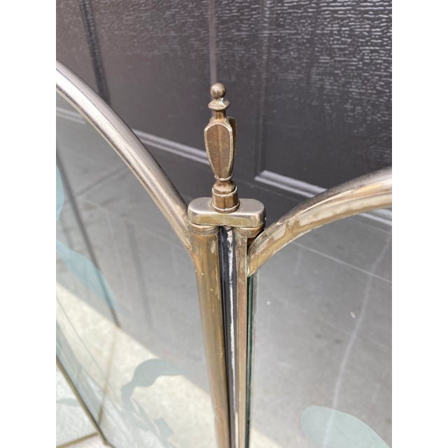 Transparent 1980s Art Deco Boho Glass Fireplace Screen For Sale - Image 8 of 9