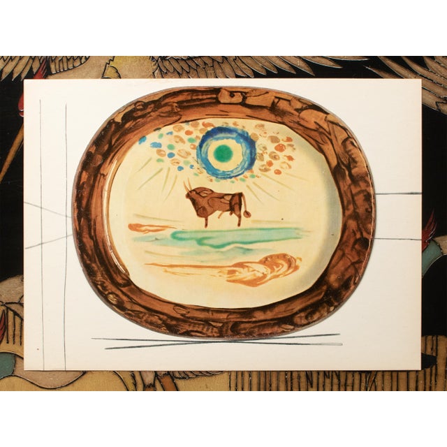 Brown 1955 Set of 12 Prints of Picasso's Ceramic Platters For Sale - Image 8 of 16