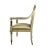 Vintage Late 20th French Empire Style Giltwood Armchairs With Striped Fabric For Sale - Image 4 of 11