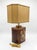 This 1980s English-style tea caddy lamp offers a charming blend of traditional Chinoiserie form and romantic Regency-...