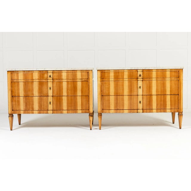 Italian Fruitwood Chestx of Drawers, 19th Century, Set of 2 For Sale - Image 4 of 10